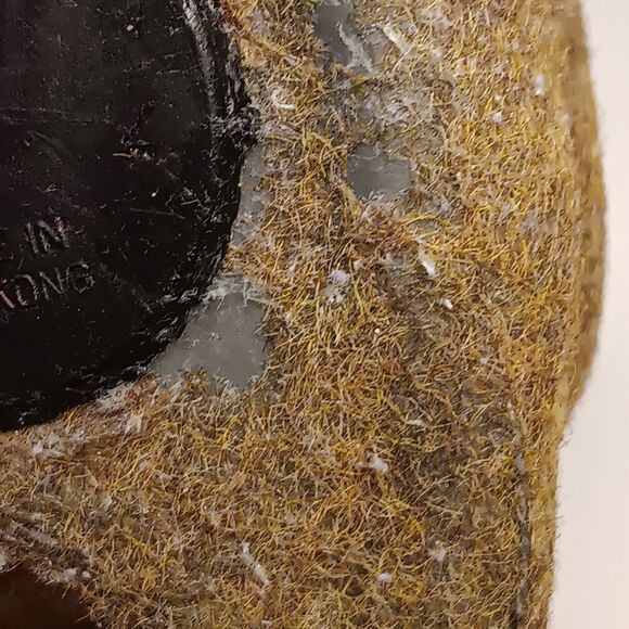 Vintage Flocked Brown Bunny Rabbit Coin Piggy Bank W/ Stopper Fuzzy Easter 6.5" - Picture 9 of 13